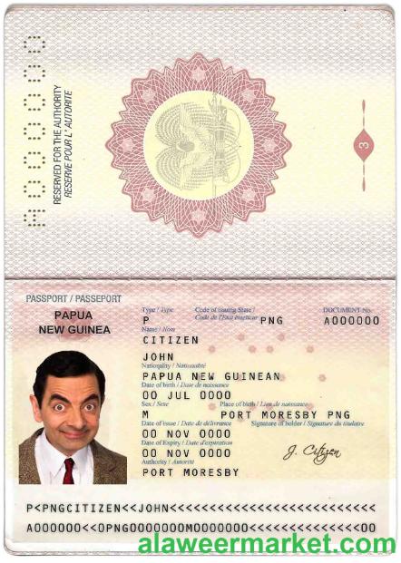 Papua New Guinea passport